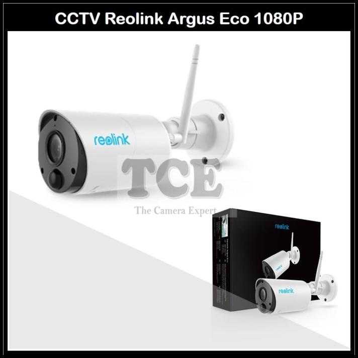 Reolink Argus Eco 1080p IP Security Camera dengan Baterai 5200 mAh, Daya Surya, Warna Silver