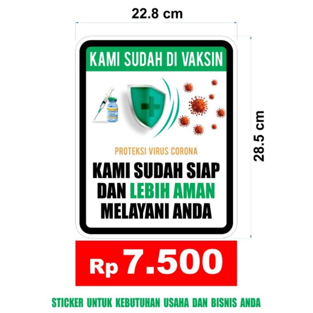 Sticker Vaksin Covid-19