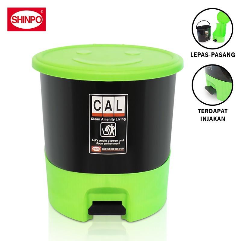 SHINPO Tempat Sampah Plastik 15 L Dengan Injakan Chubby Step On Dustbin SPO-SIP-715