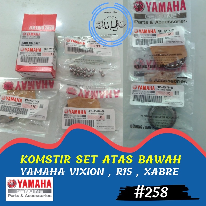 KOMSTIR SET VIXION , R15 , XABRE ORIGINAL YAMAHA LENGKAP ATAS BAWAH