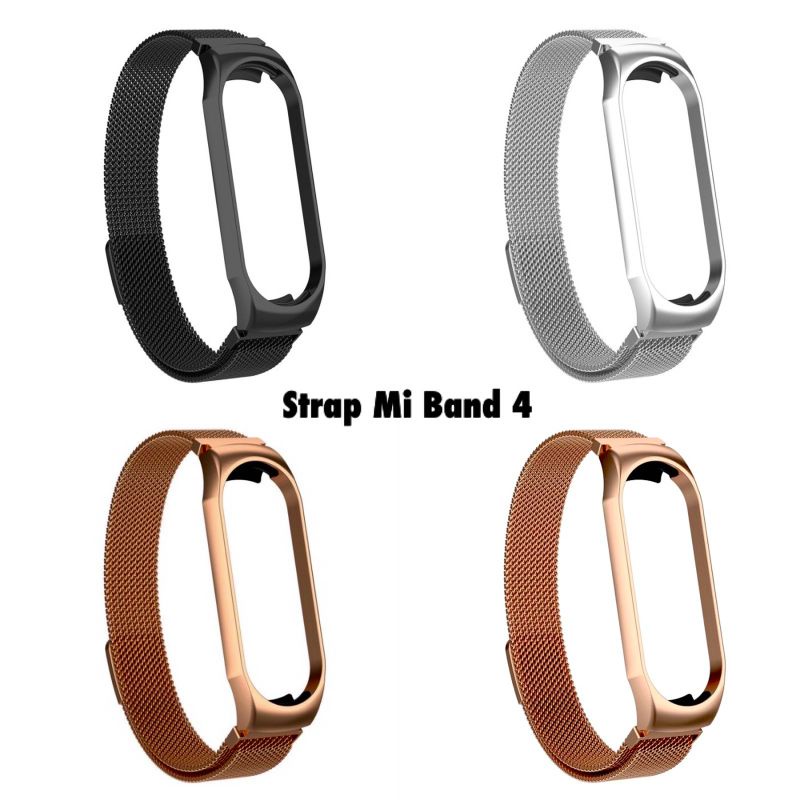 Xiaomi Mi Band 4 Milanese Magnetic Loop Band Stainless Steel Strap