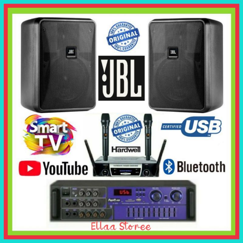 Karaoke Set JBL Control 25 1L 6 Inch Mic Wireless Ampli bluetooth Usb Original