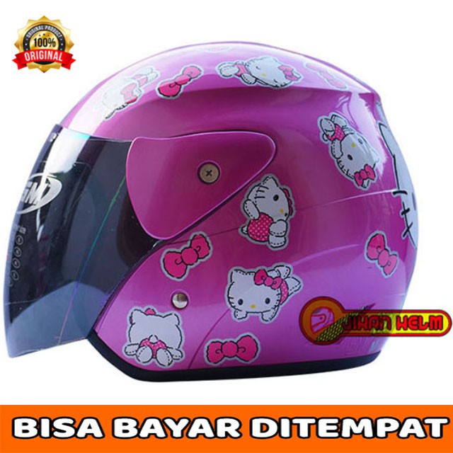 HELM / HELM GM / HELM WANITA / HELM WANITA GM EVOLUTION #14 HELLO KITTY PINK TERMURAH