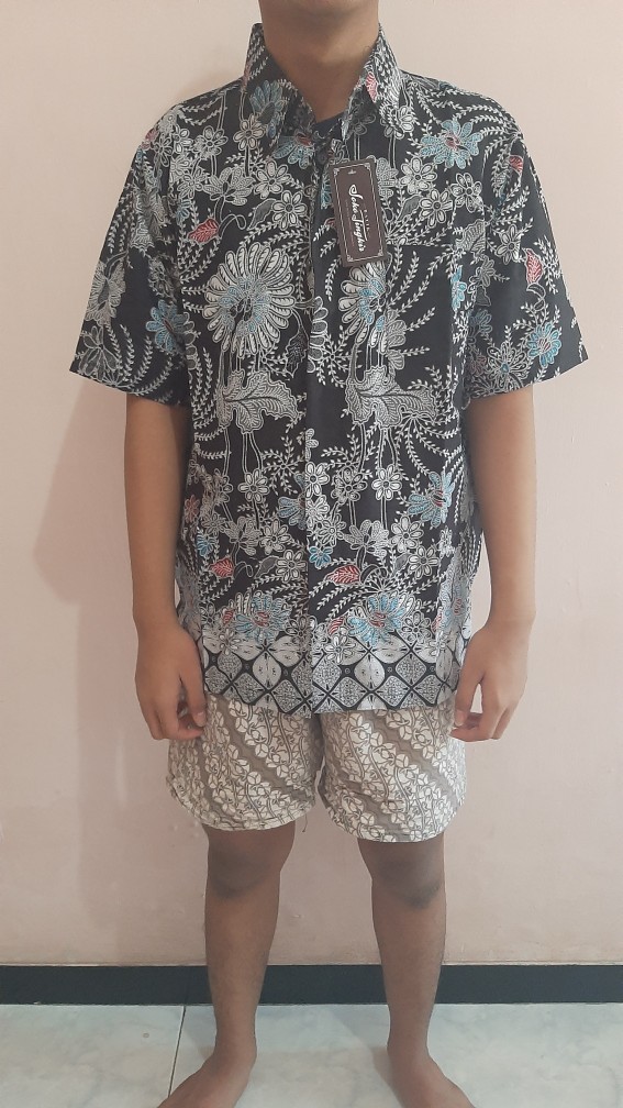 Size M L Xl Xxl Xxxl Bswart Batik Hrb026 Kenongo Hem Pendek Padi Pekalongan M L Xl Batik Pria Murah