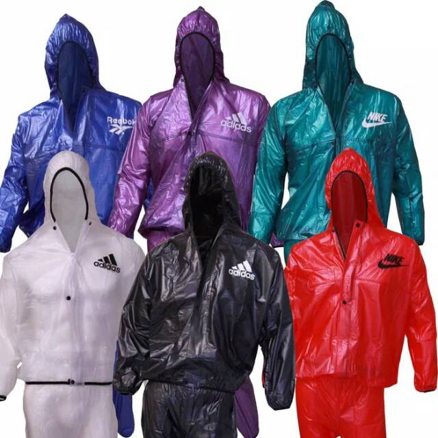 Jas hujan jaket sauna transparant adidas