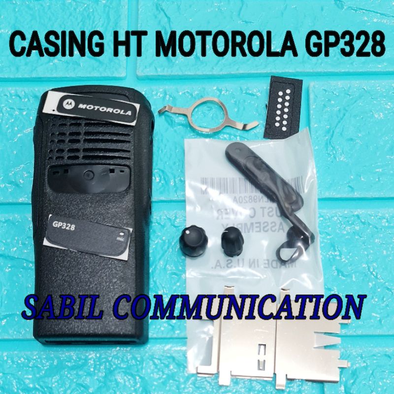 CASING HT MOTOROLA GP 328 KOMPLIT DUST COVER KNOP CASING MOTOROLA GP328 HT GP 328 MOTOROLA