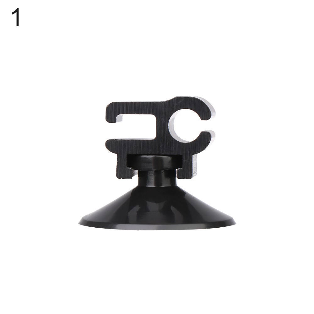 LONTIME 5pcs Convenient Aquarium Sucker Black Suction Cups Dual-card Clips Fish Tank Power Cord Buckle Stable Air Hose Tube Line Holder Clamps