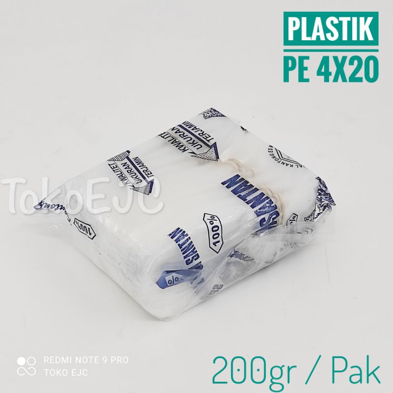 Plastik Es Plastik PE Plastik Santan 4x20cm