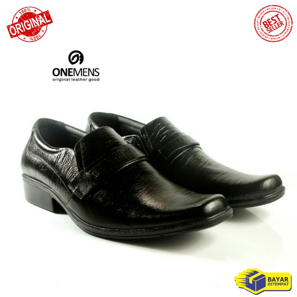 Sepatu Pantofel Pria 100% Kulit Asli Original OneMens - Sepatu Kerja Kantor Model Terbaru SP03 - Sep