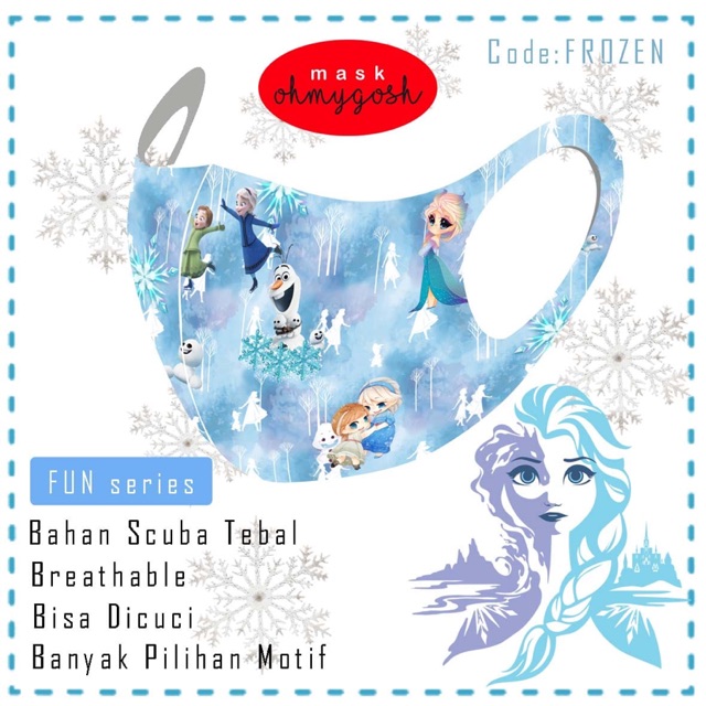 20+ Koleski Terbaru Masker Scuba Anak Motif Frozen