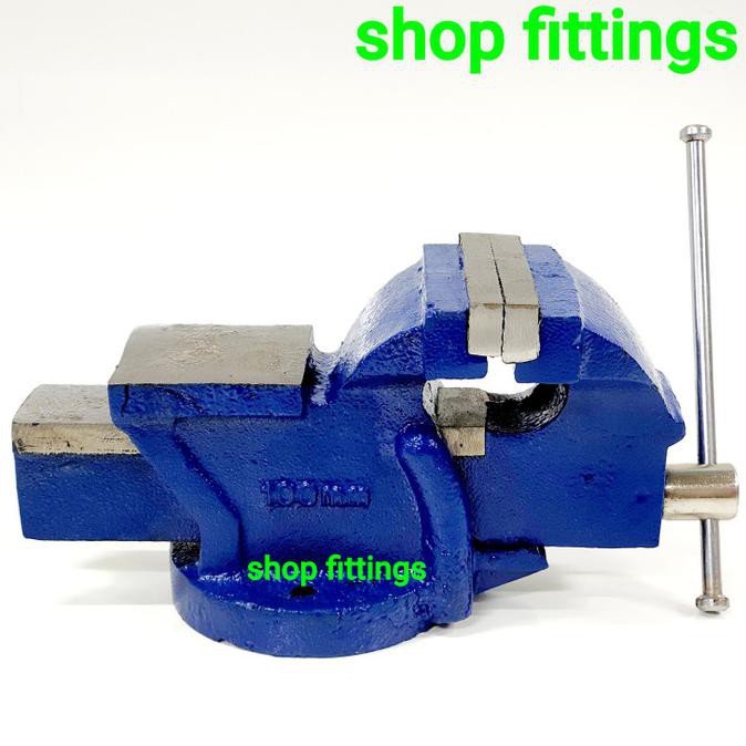 Tanggem Catok Ragum 4 inch Paron Meja Tanggem Besi Fixed Bench Vise 4"