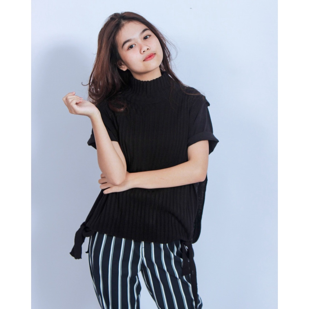 Promo Baju Atasan Wanita Terbaru Rajut Halus YARA Turtleneck Vest