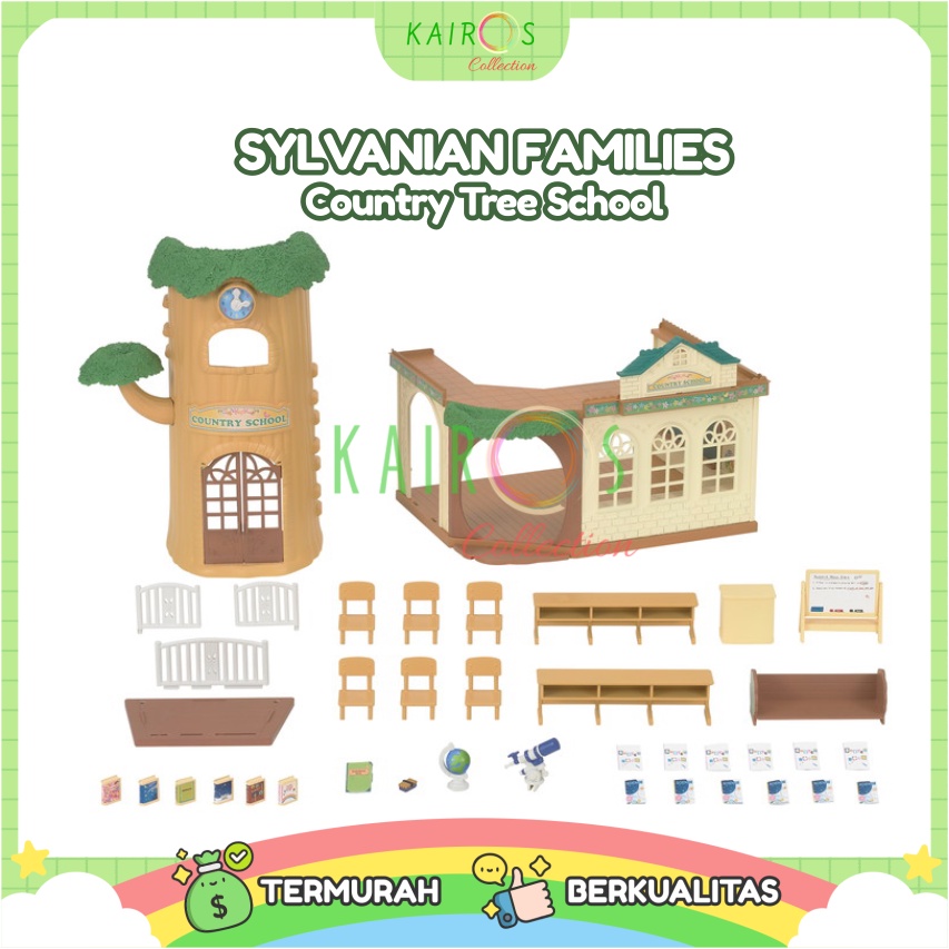 Rumah Sekolah Sylvanian Families Country Tree School Epoch 5105