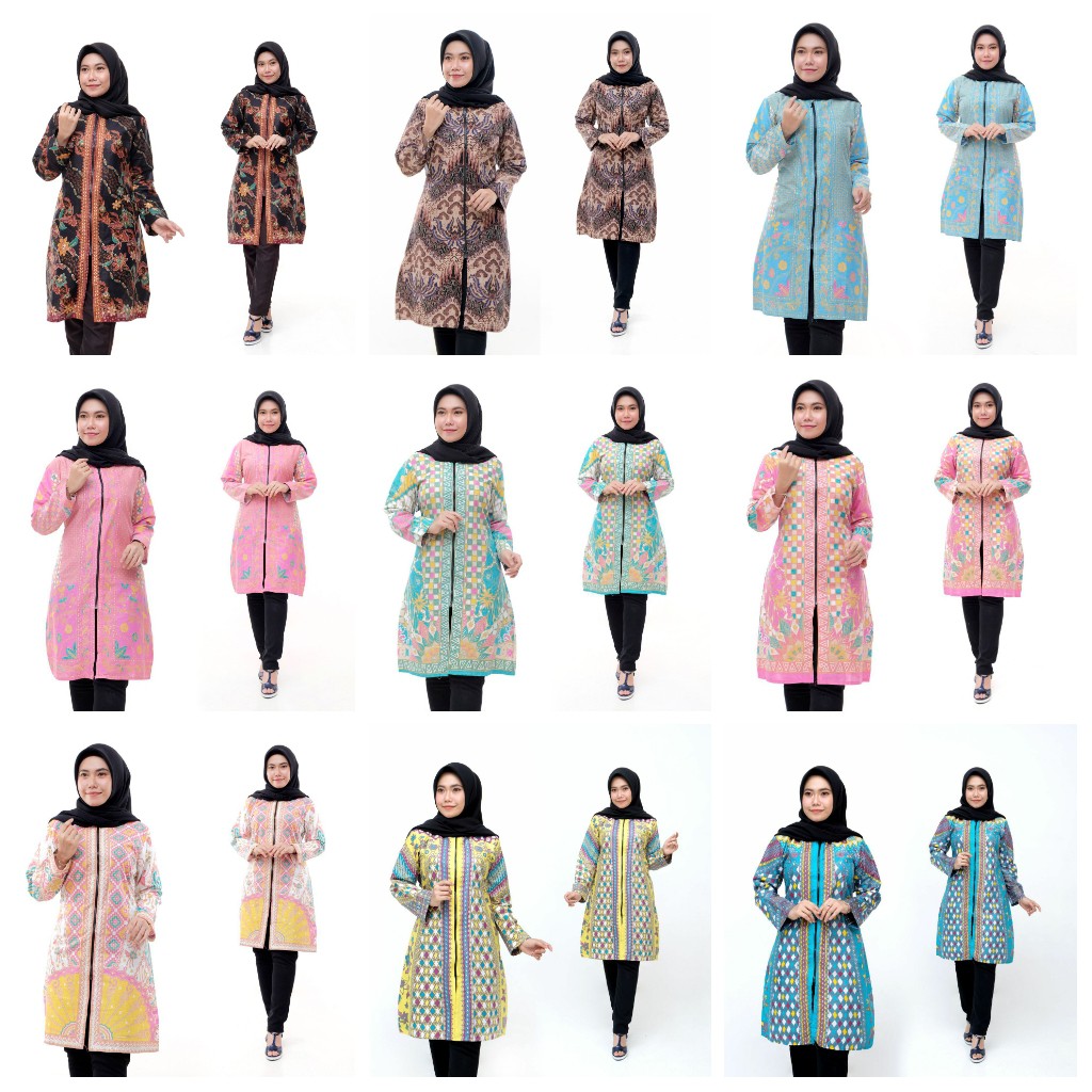Tunik Batik Zipper Depan // Tunic Zipper // Tunik Motif