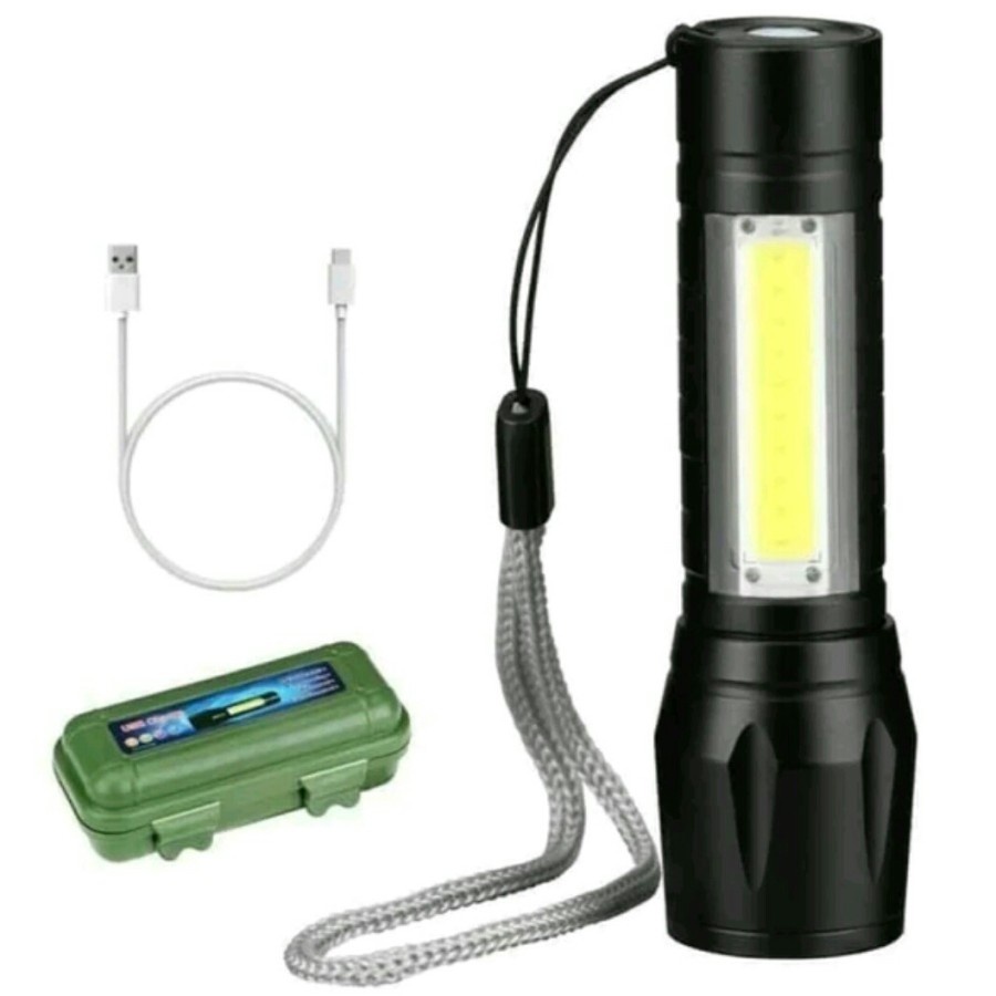 SENTER LED USB CHARGE XPE COB PRAKTIS DAN BERKUALITAS