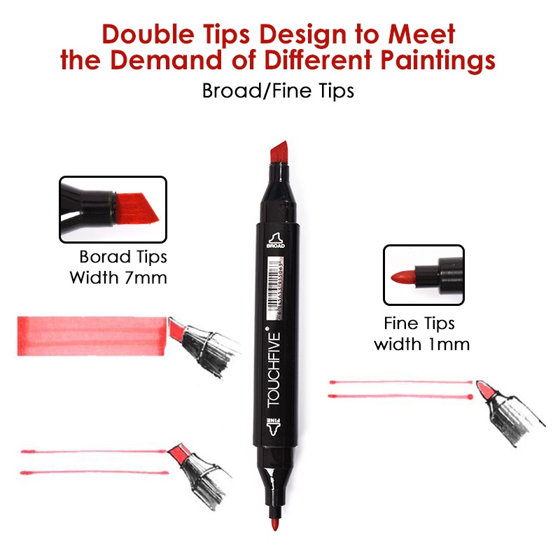 Spidol Dual Side Fine Art Sketch Marker Pen Stabilo Warna Twin - TQ