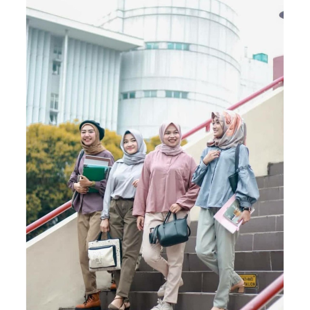 CELANA KAIN WANITA CELANA KERJA CELANA KANTOR BAGGY PANTS BISA COD