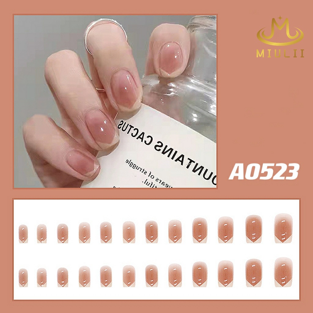 MIULII / KUKU PALSU   A0523  / 24PCS / 3D / NAIL ART / PREMIUM / CUTE / FREE LEM JELLY / KUTEK