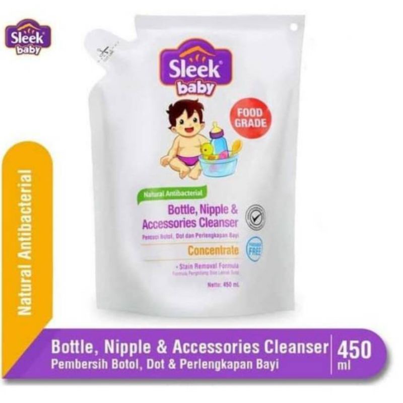 Sleek Baby / Sleek baby bottle,nipple & accesories Cleanser /sabun cuci botol / sabun cuci botol bay