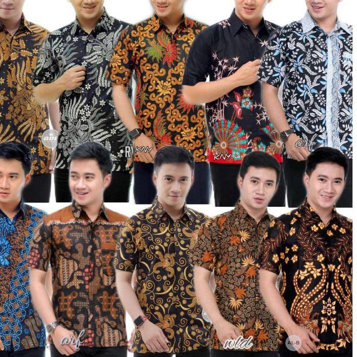 [Product]⭐ SIZE M L XL XXL XXXL BSWART Batik HRB026 Kenongo Hem Pendek Padi Pekalongan M(jh156) [mak