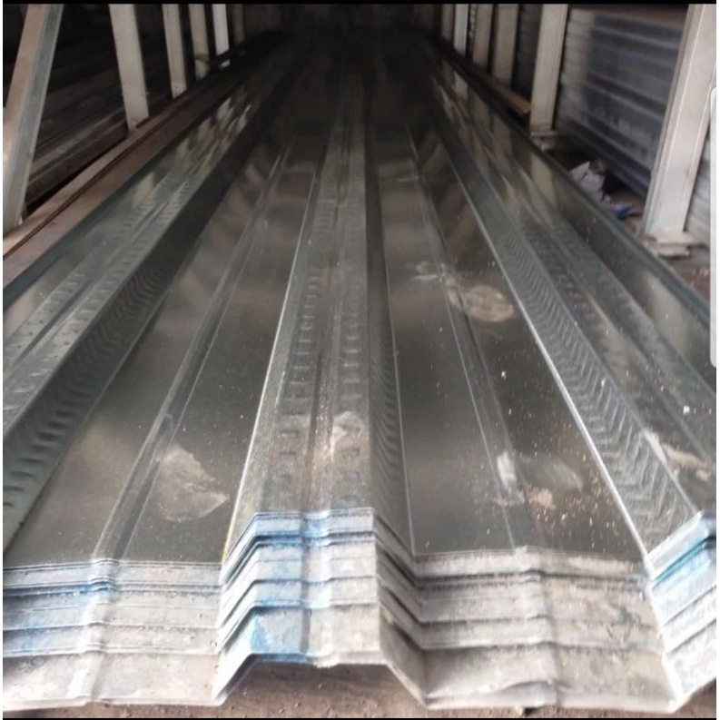 Bondek Alas Cor Galvalum 0.75mm 3m/ 4m/ 5m/ 6m/ Bondex Floordeck Bondeck Polos 3 meter/ 4 meter/ 5 m