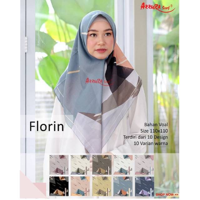 Azzura Scarf, azzura Florin, scarfmurah, segiempat azzura trend