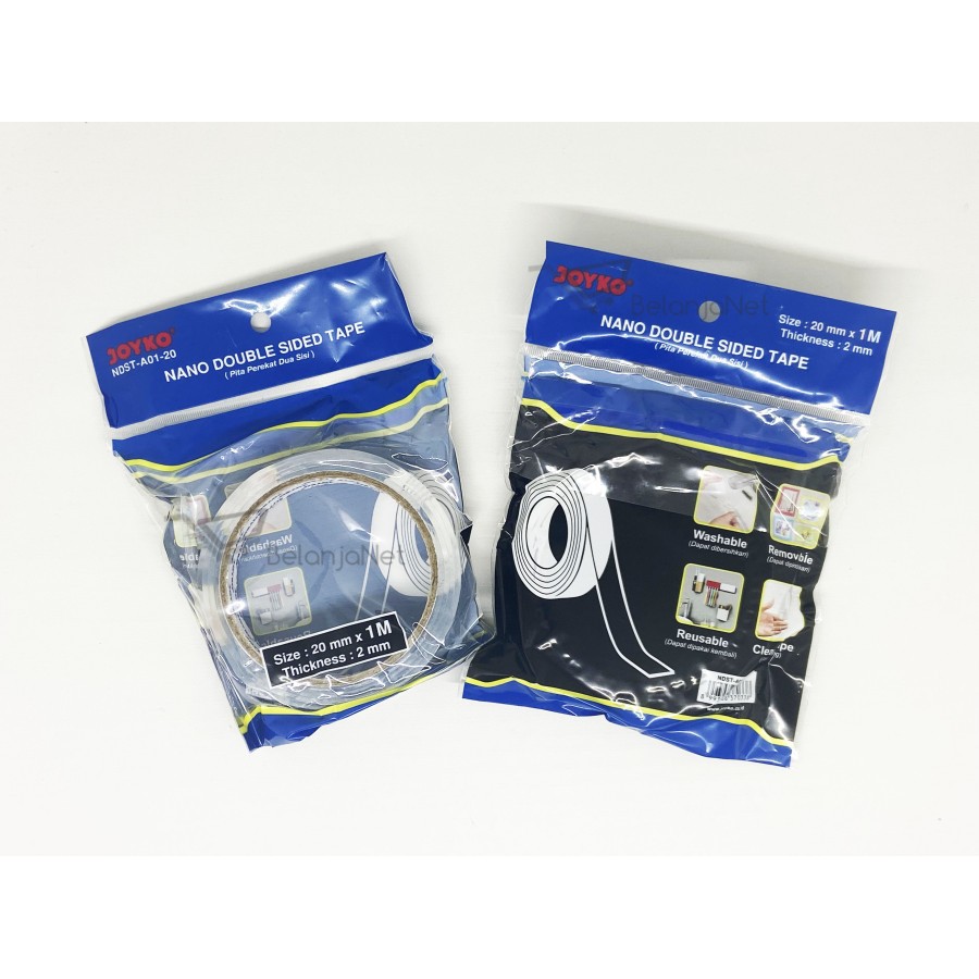 

Double Tape Bening | Nano Double Sided Tape Joyko NDST-A01-20 20mmx1M