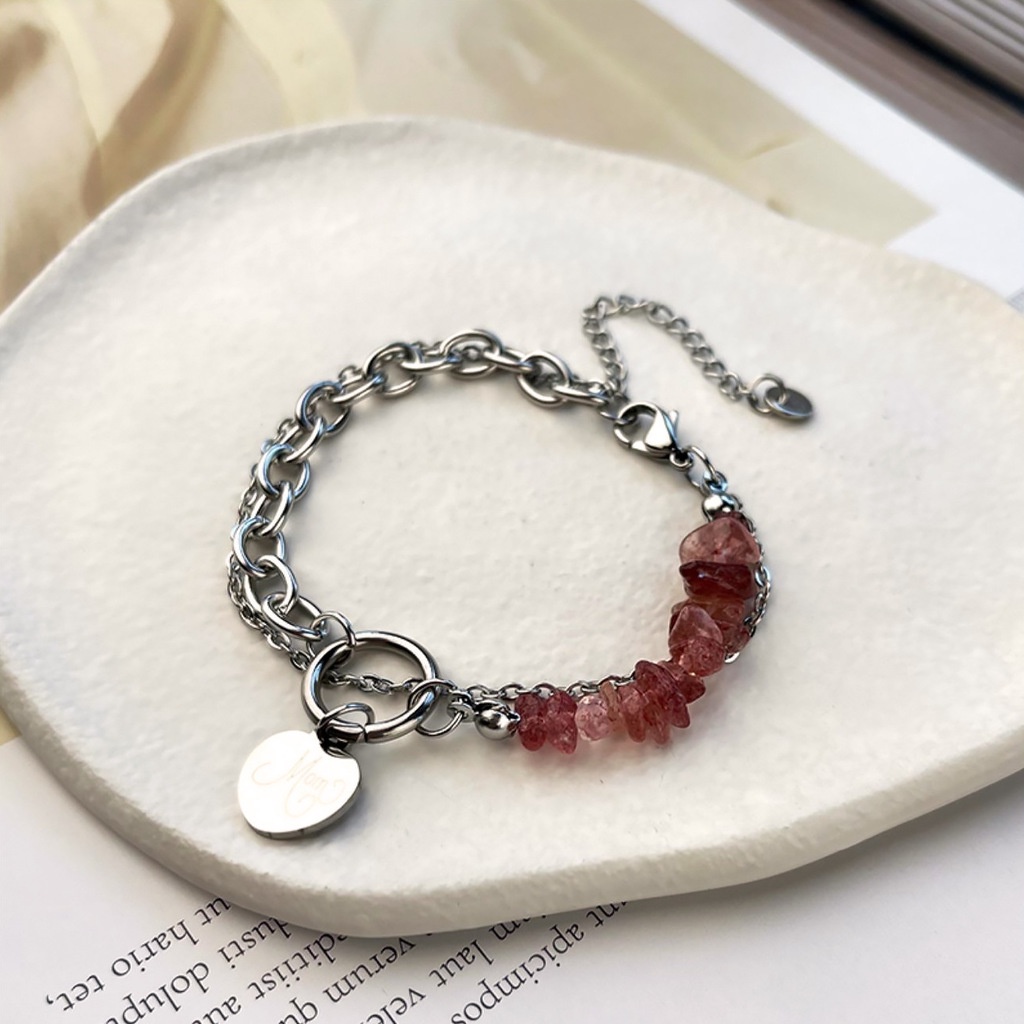 Gelang Kristal Strawberry Untuk Aksesoris