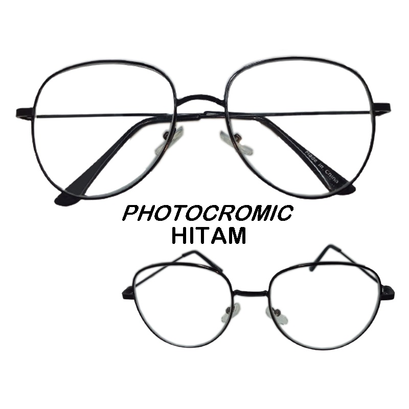 Kacamata Photocromic Antiradiasi Blueray Vintage Frame Optik Fashion Wanita pria Korean Unisex Kacamata Berubah Warna Kaca mata Fashion Korea Style Kacamata Gaya Cewek Cowok Kacamata terbaru Kekinian Kacamata Termurah