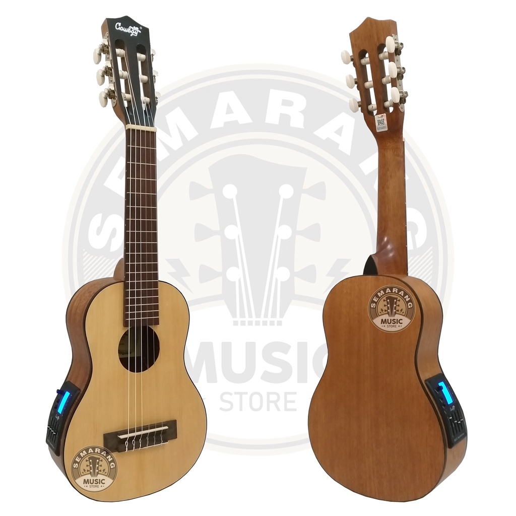 ORIGINAL!!! Guitalele Elektrik Import Merk Cowboy GK-6 NA GK 6NS Equalizer Tuner Cowboy AW-5