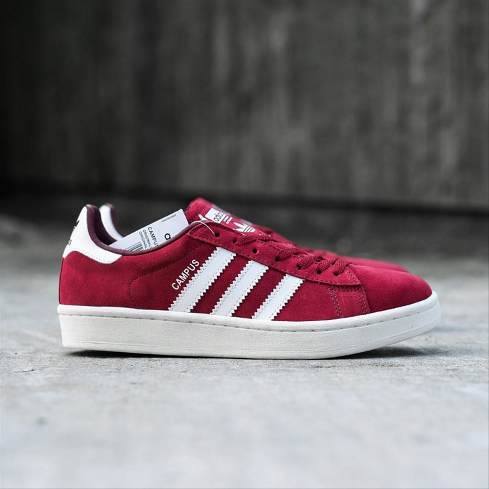 campus shoes white and red