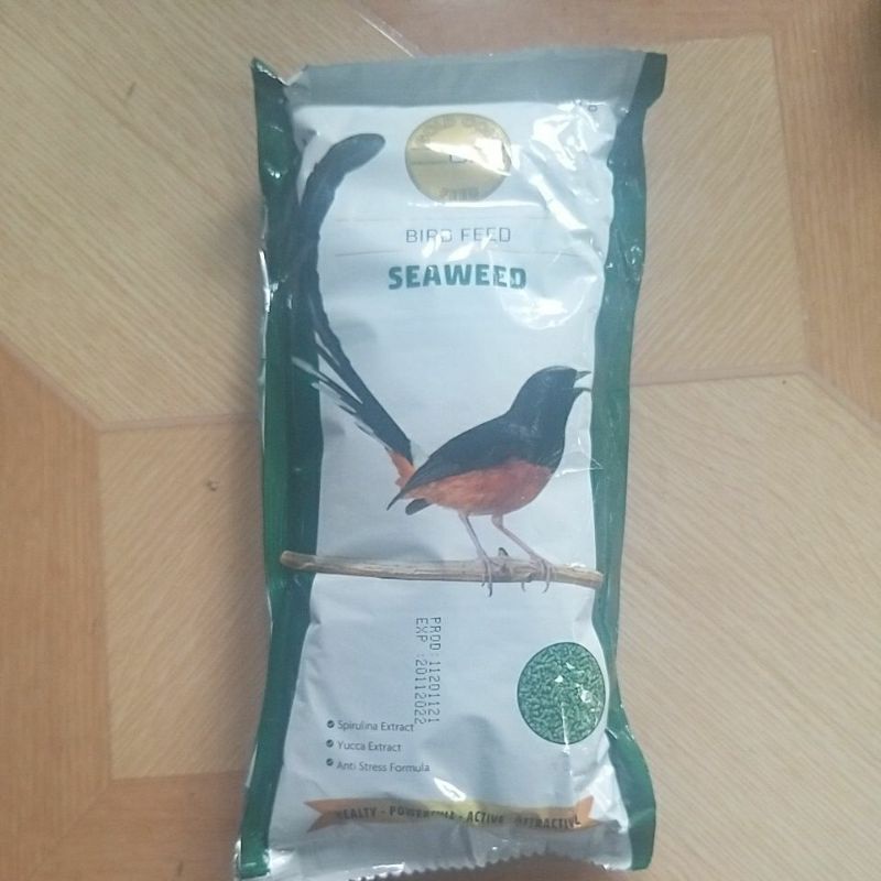 Gold Coin SWEAWEED pakan burung 450 gram untuk Jalak Bali, Kacer, Jalak, Kapas Tembak, Cucak Hijau, 