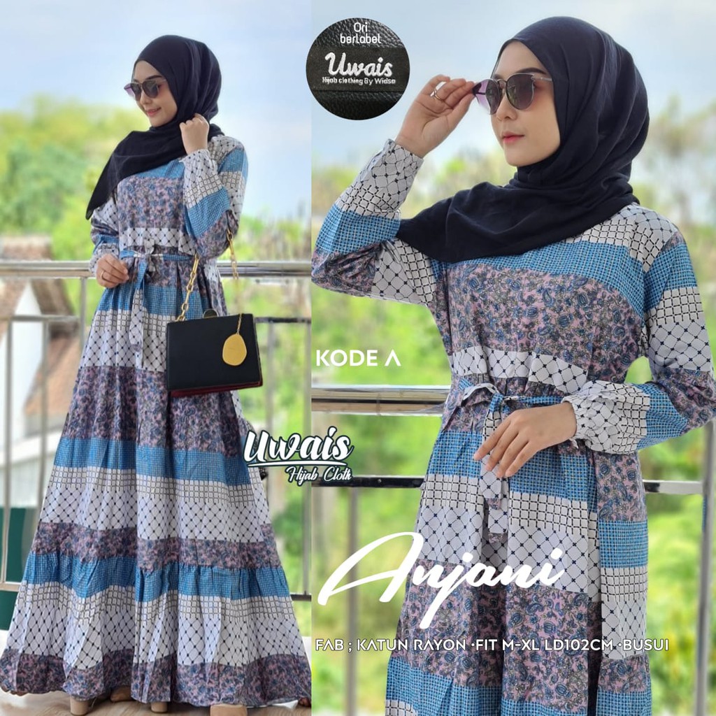 BISA COD BAYAR DITEMPAT ANJANI DRESS ORIGINAL BERLABEL BY UWAIS