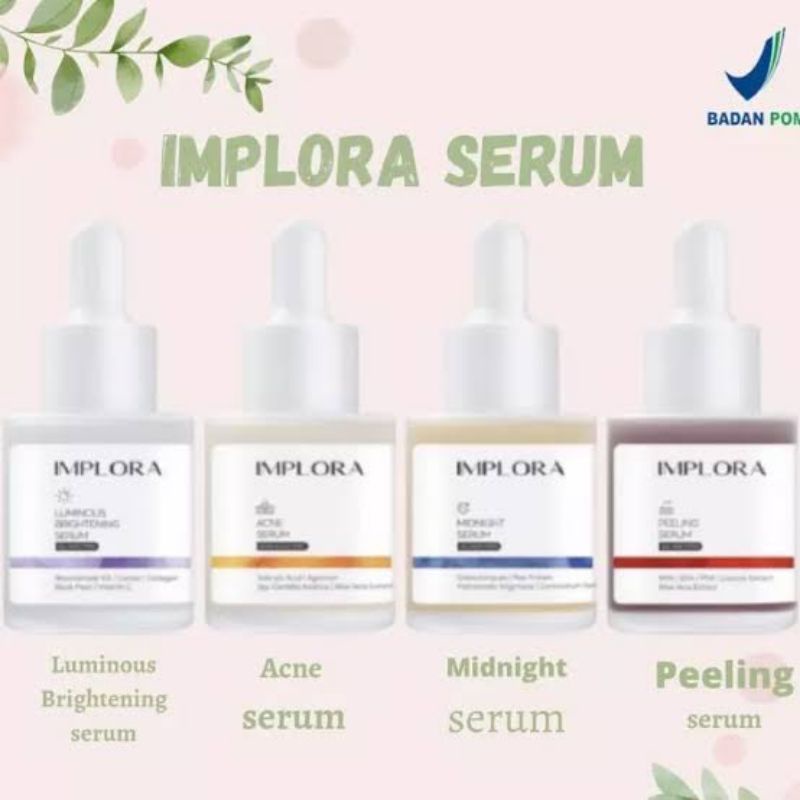 serum implora / serum viral implora murah acne midnight luminous peeling