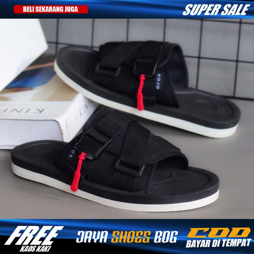 KOSA|Sendal Slide Pria Original Distro Sandal Slop Selop Cowok Simple Trendy Kekinian