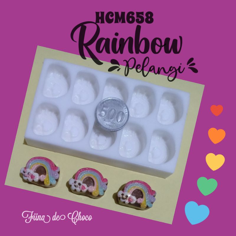 Rainbow Pelangi | HCM658 Cetakan Cokelat Silikon Fiina de choco