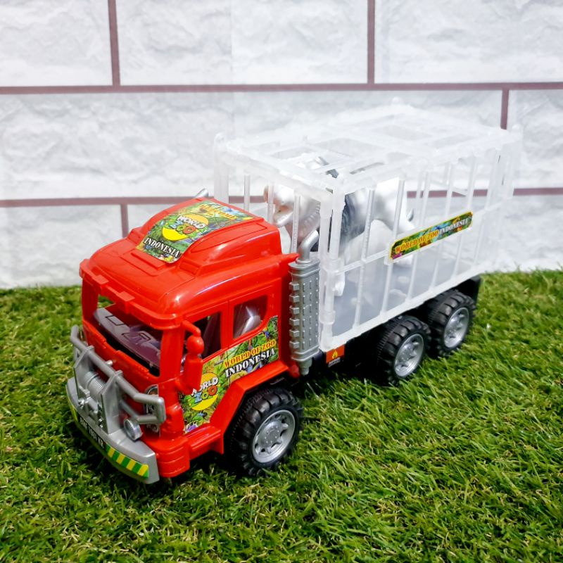 Mainan truk safari muatan satwa edukasi anak - mainan truk edukatif anak