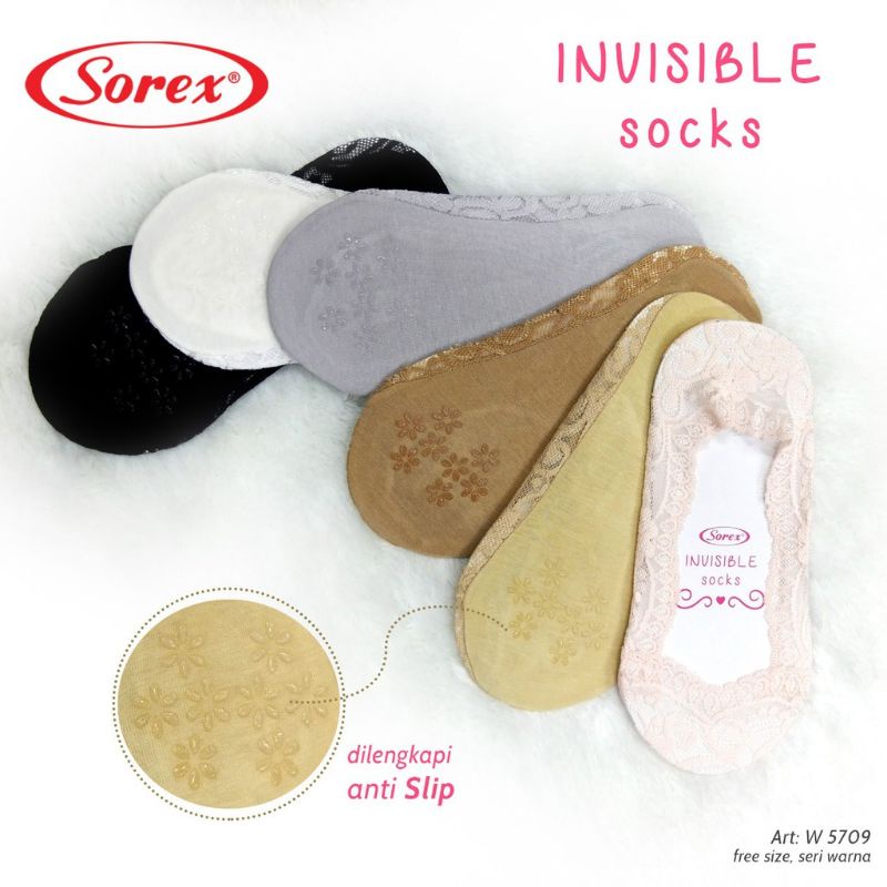 Sorex Ladies invisible Socks W5709 kaos kaki dibawah mata kaki