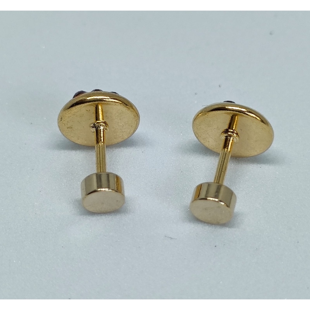 ANTING TUSUK BAHAN TITANIUM PERMATA WARNA WARNI ( SEPASANG )