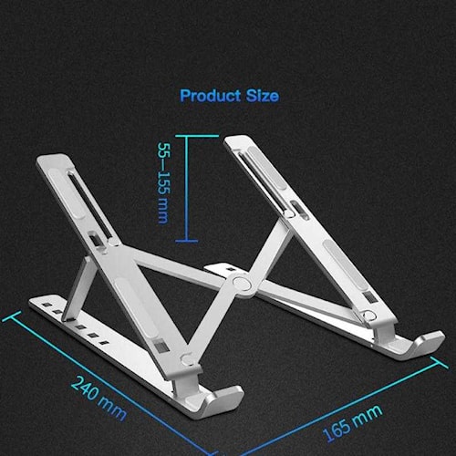 Laptop Stand Aluminium Foldable Adjustable 6 Height - N3/tatakan laptop/tatakan laptop terbaru/tatak