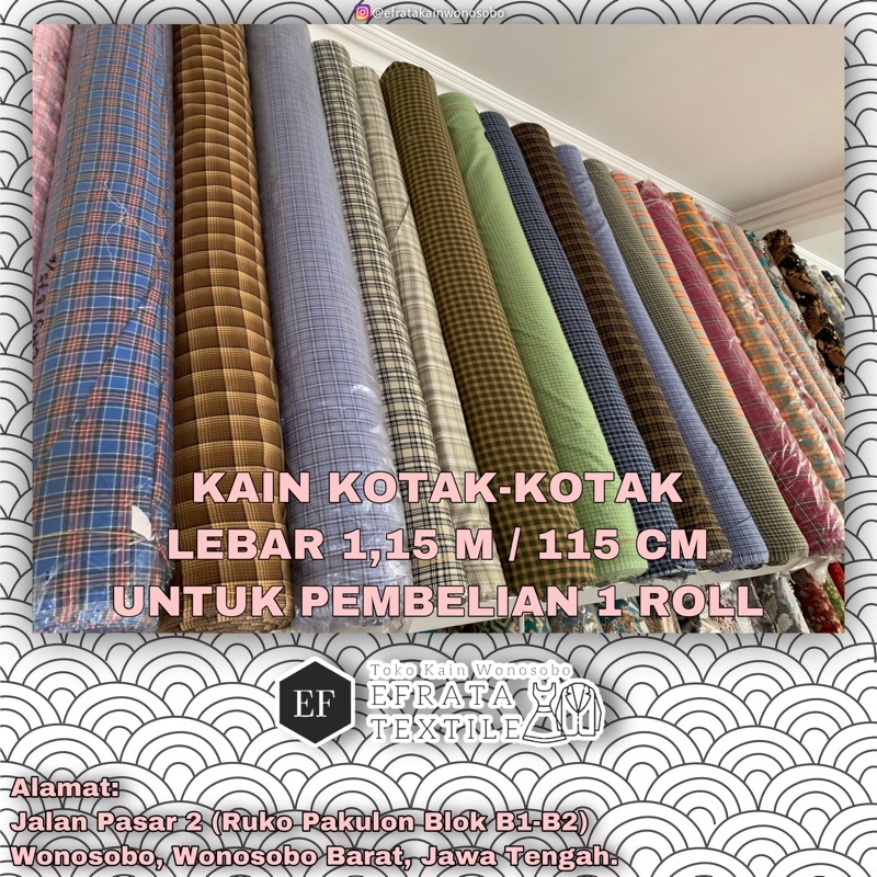 KAIN KOTAK-KOTAK 1 ROLL