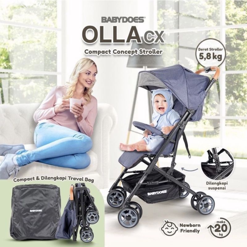 Stroller Cabin Size Babydoes Olla Cx Free Bag