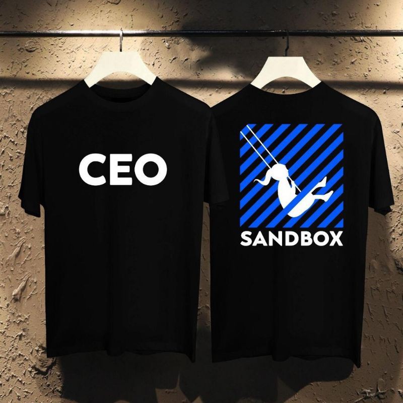 Fourfashion Kaos Pria Kaos Distro CEO SANDBOX Black FN343