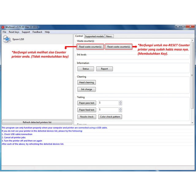 WIC - Waste Ink Pad Counter Reset Utility - Versi ONLINE