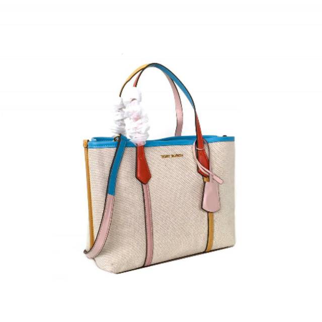 TB Perry Canvas Small Triple Compartment Tote