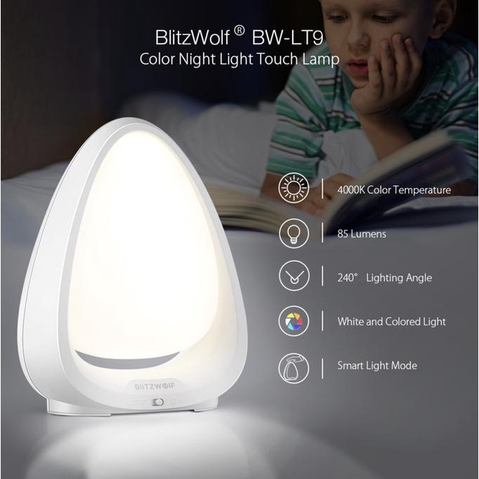 BlitzWolf BW LT9 LED Color Smart Night Light Lamp Lampu Tidur Malam