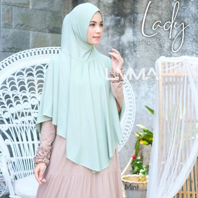 Bergo Lady by Umma Syari Mint size S