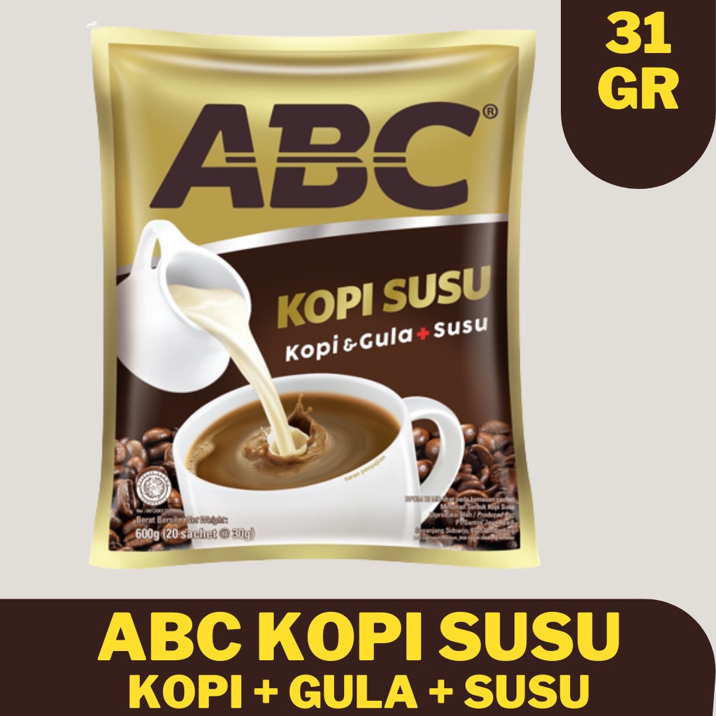 

Kopi ABC Susu Sachet Satuan atau Renceng Murah Halal harga grosir