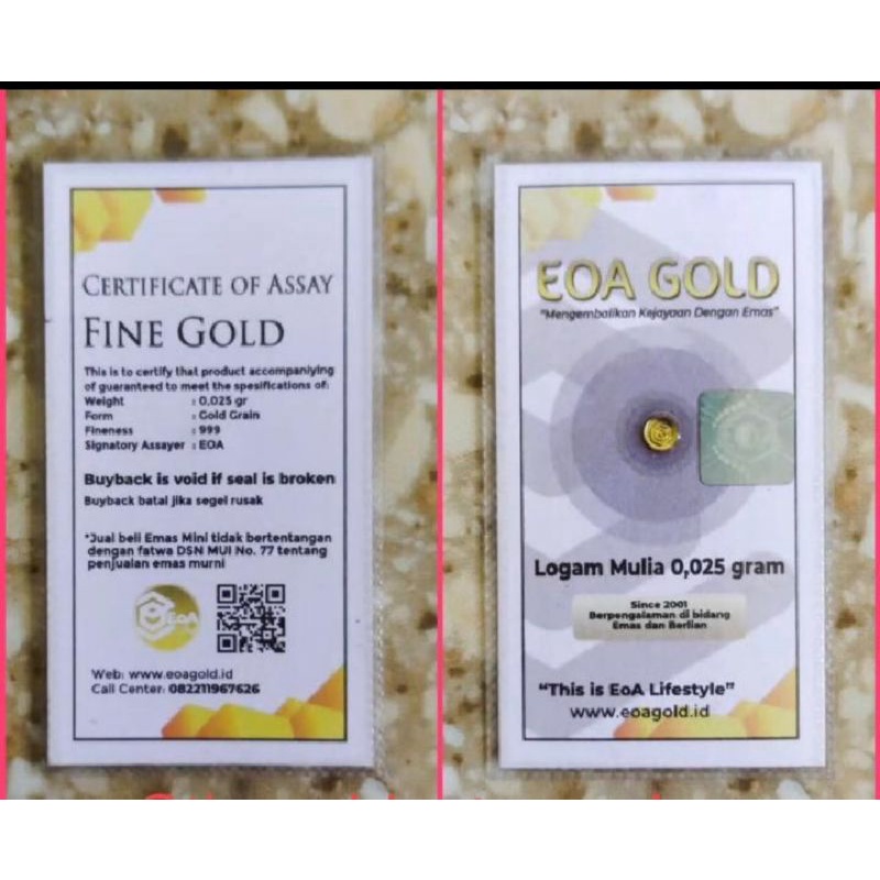 logam mulia 0.05 emas 24 karat emas eoa 0.05gr