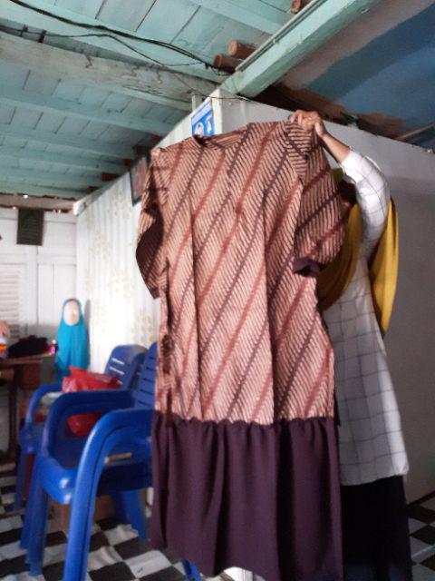 Promo Gamis Batik Rampel Meisya Style Wanita Seri Warna Komplit